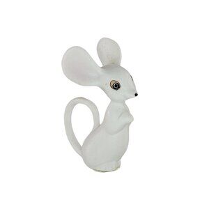 Vintage Freeman McFarlin George Good White Ceramic Mouse Rat Figurine Miniature